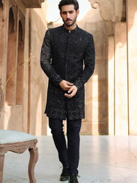 QARA – Pakistani Groom Sherwani by Ahsan Tariq Couture – view 7