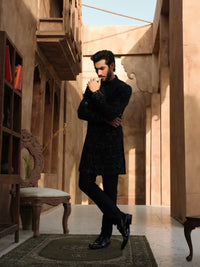 QARA – Pakistani Groom Sherwani by Ahsan Tariq Couture – view 4