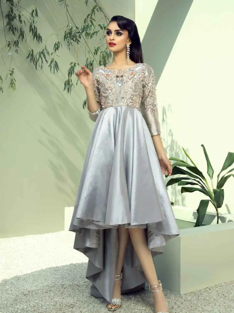Quicksilver – Pakistani Engagement Wear by Ahsan Tariq Couture – view 2