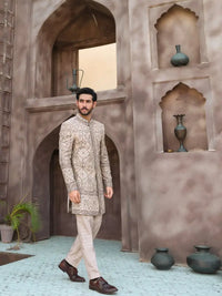 QURB – Pakistani Groom Sherwani by Ahsan Tariq Couture – view 5