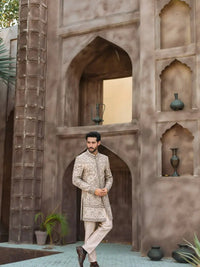 QURB – Pakistani Groom Sherwani by Ahsan Tariq Couture – view 8