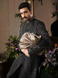 Ranjeet Singh Royal – Pakistani Groom Sherwani by Ahsan Tariq Couture – view 6