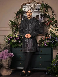 Ranjeet Singh Royal – Pakistani Groom Sherwani by Ahsan Tariq Couture – view 10