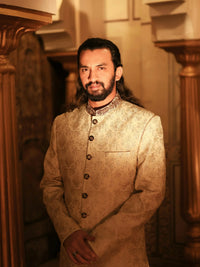 Ranjha – Pakistani Groom Sherwani by Ahsan Tariq Couture – view 4