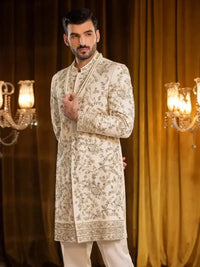 SALEEM – Pakistani Groom Sherwani by Ahsan Tariq Couture – view 5