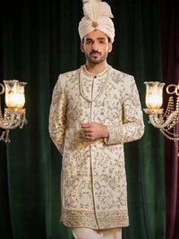SALEEM – Pakistani Groom Sherwani by Ahsan Tariq Couture – view 6