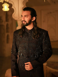 Shahenshah – Pakistani Groom Sherwani by Ahsan Tariq Couture – view 3