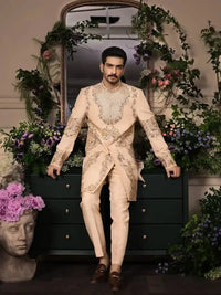 Shairshah – Pakistani Groom Sherwani by Ahsan Tariq Couture – view 1