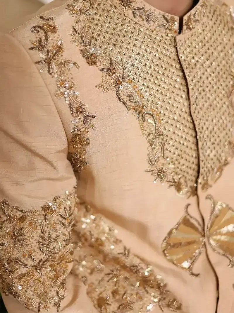 Shairshah – Pakistani Groom Sherwani by Ahsan Tariq Couture – view 5