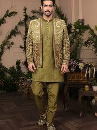 Sherawala Velvet – Pakistani Formal Suit by Ahsan Tariq Couture – view 2