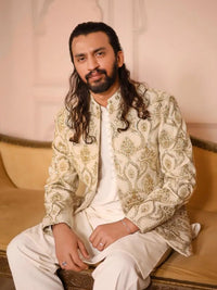 Sikandar – Pakistani Open Prince Coat by Ahsan Tariq Couture – view 5