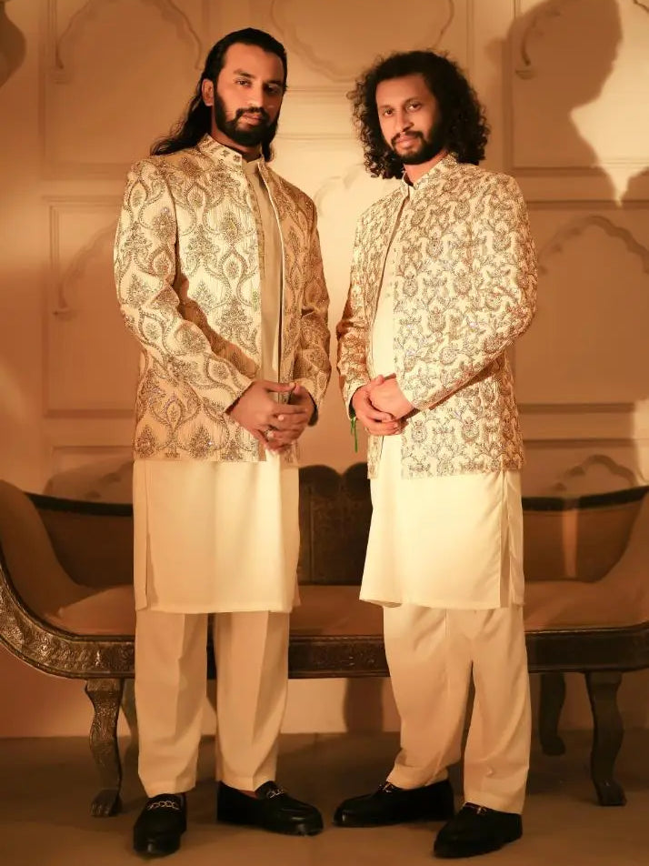 Sultan – Pakistani Open Prince Coat by Ahsan Tariq Couture – view 7