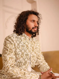Sultan – Pakistani Open Prince Coat by Ahsan Tariq Couture – view 4