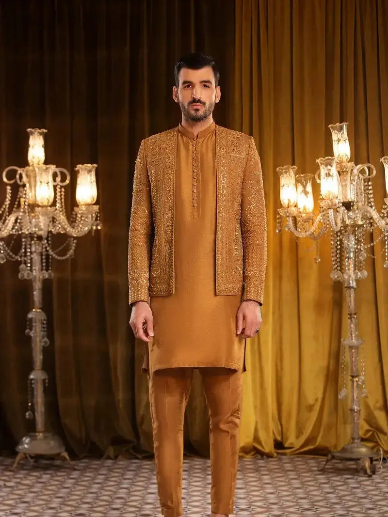 TAIMOOR – Pakistani Formal Suit by Ahsan Tariq Couture – view 1
