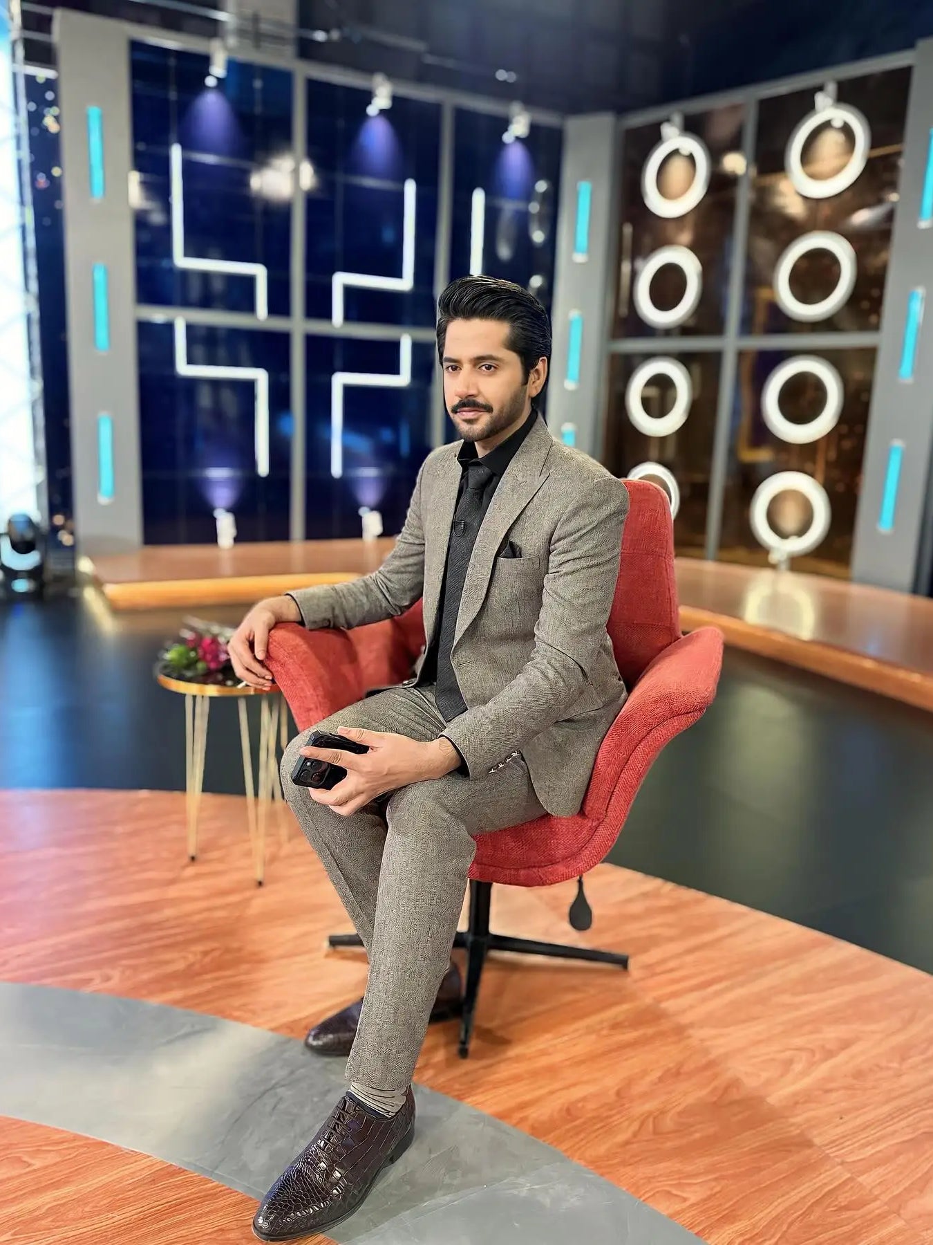 Textured Noir – Pakistani Formal Suit by Ahsan Tariq Couture