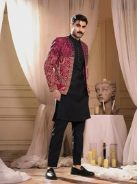 THAKUR SINGH – Pakistani Couture Jacket by Ahsan Tariq Couture – view 1