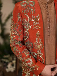 Wazir Khan – Pakistani Prince Coat by Ahsan Tariq Couture – view 3