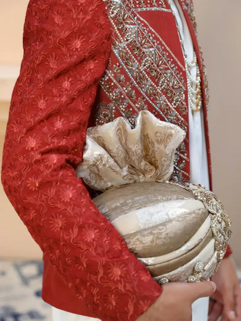YAQOOT – Pakistani Open Prince Coat by Ahsan Tariq Couture – view 3