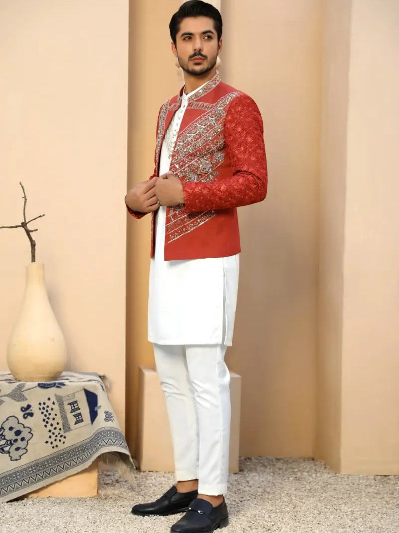 YAQOOT – Pakistani Open Prince Coat by Ahsan Tariq Couture – view 1